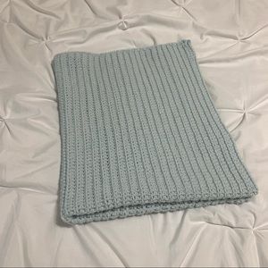 Vintage blue knit blanket/throw